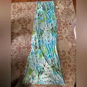 Lilly Pulitzer long strapless maxi dress